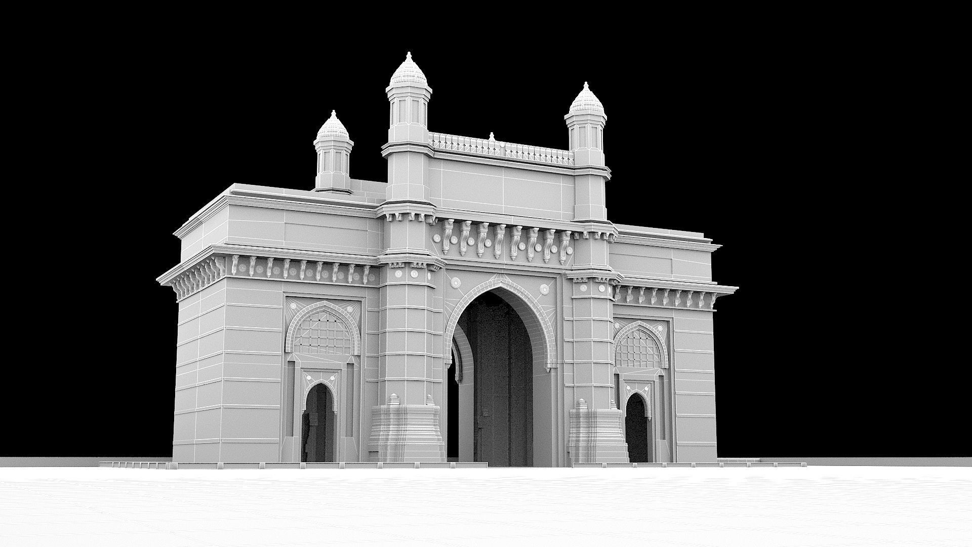 Gateway of  India 3D model_3