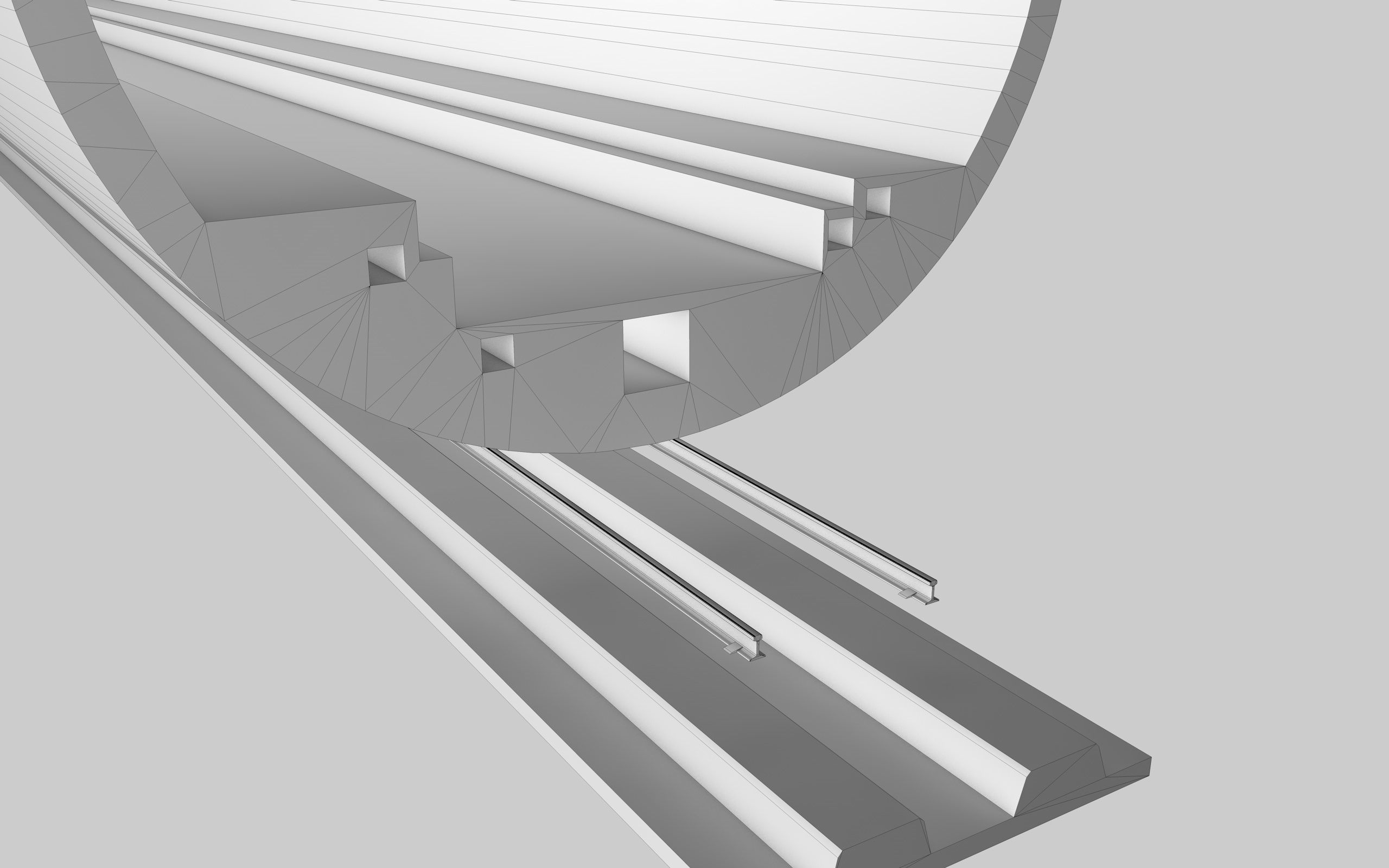  SUBWAY AND TRAIN TUNNEL DESIGN Low-poly 3D model_9