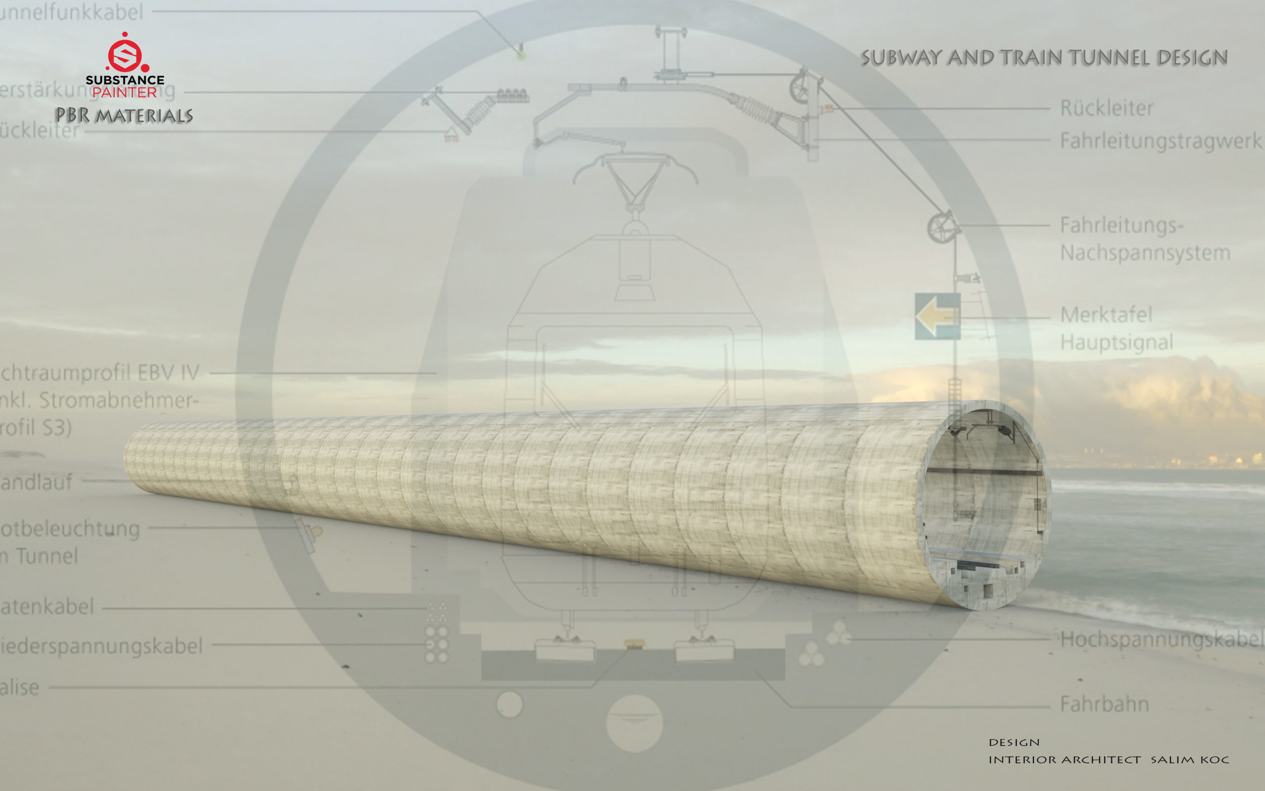  SUBWAY AND TRAIN TUNNEL DESIGN Low-poly 3D model_12