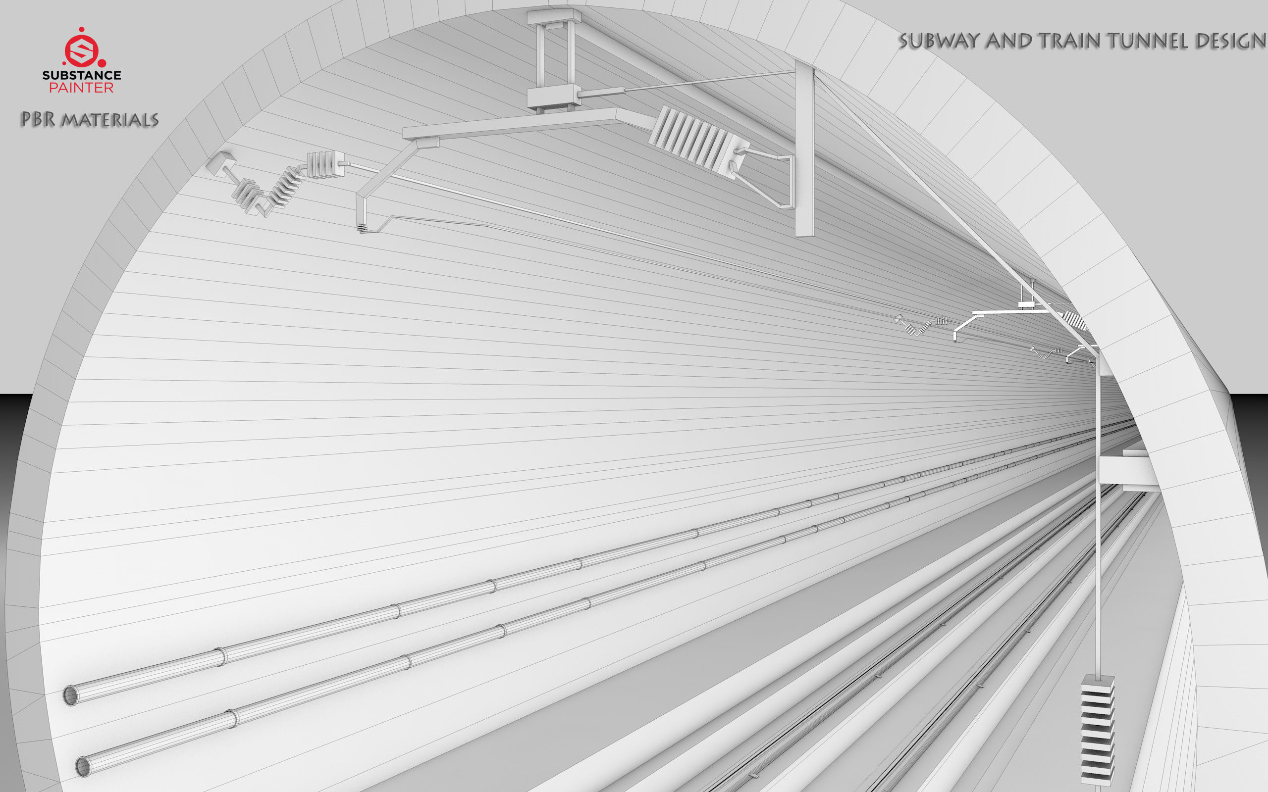  SUBWAY AND TRAIN TUNNEL DESIGN Low-poly 3D model_3