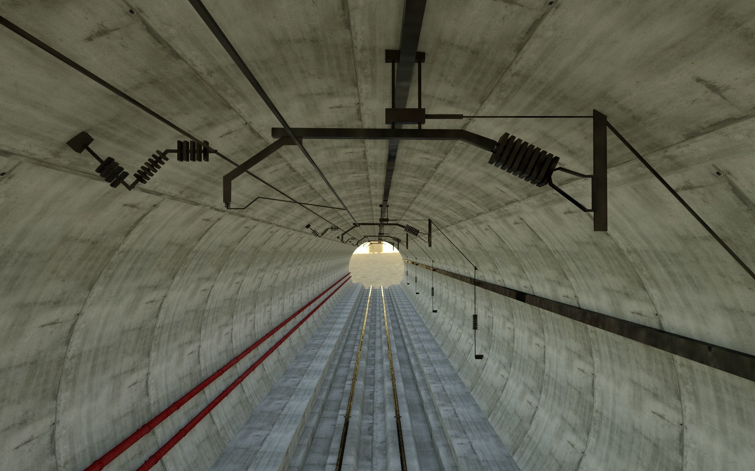  SUBWAY AND TRAIN TUNNEL DESIGN Low-poly 3D model_11