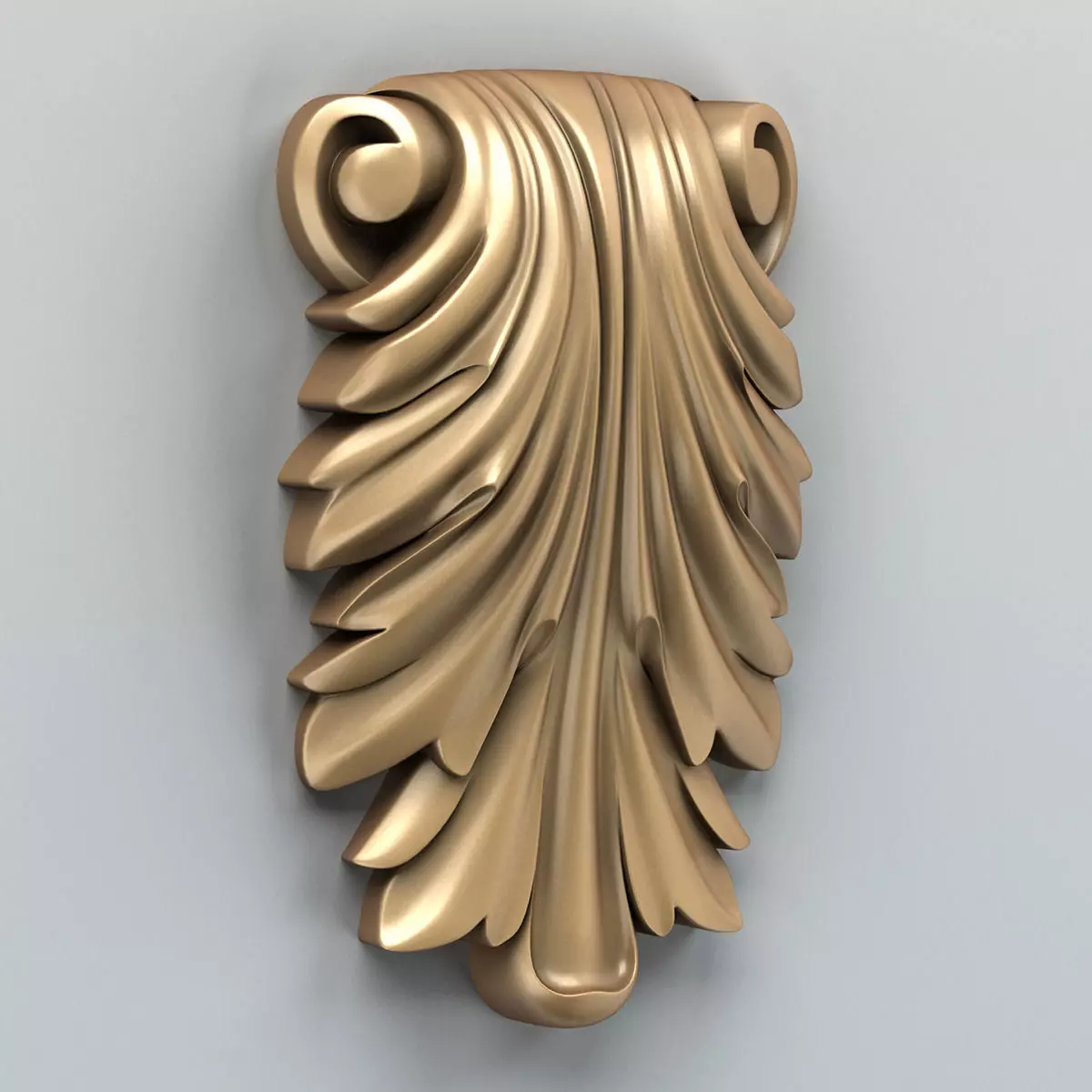 Carved decor vertical 007 3D model_0