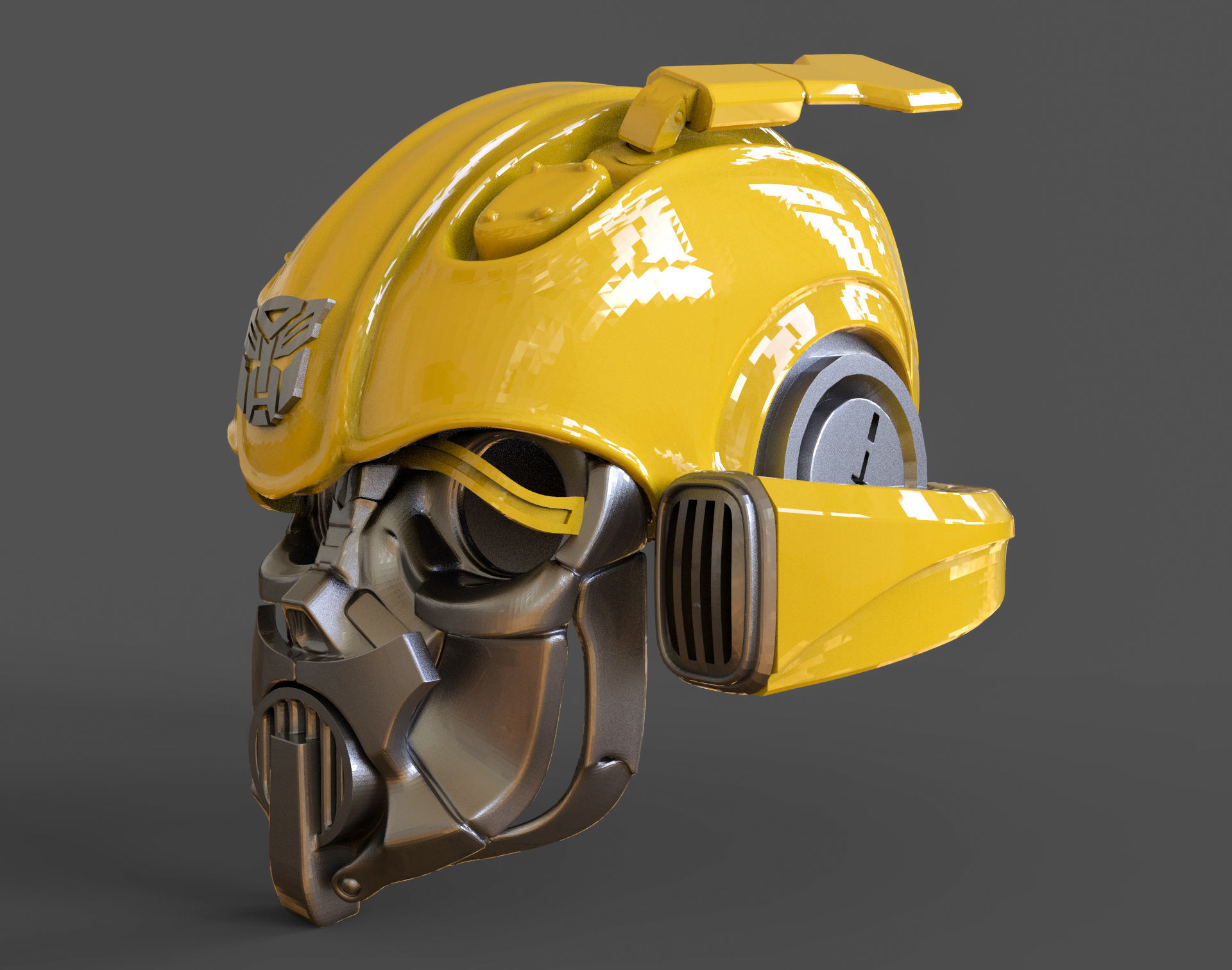 Bumblebee Head Model 3D print model_1