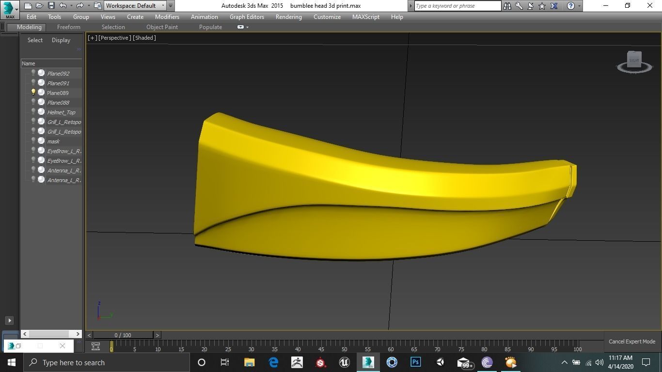 Bumblebee Head Model 3D print model_11