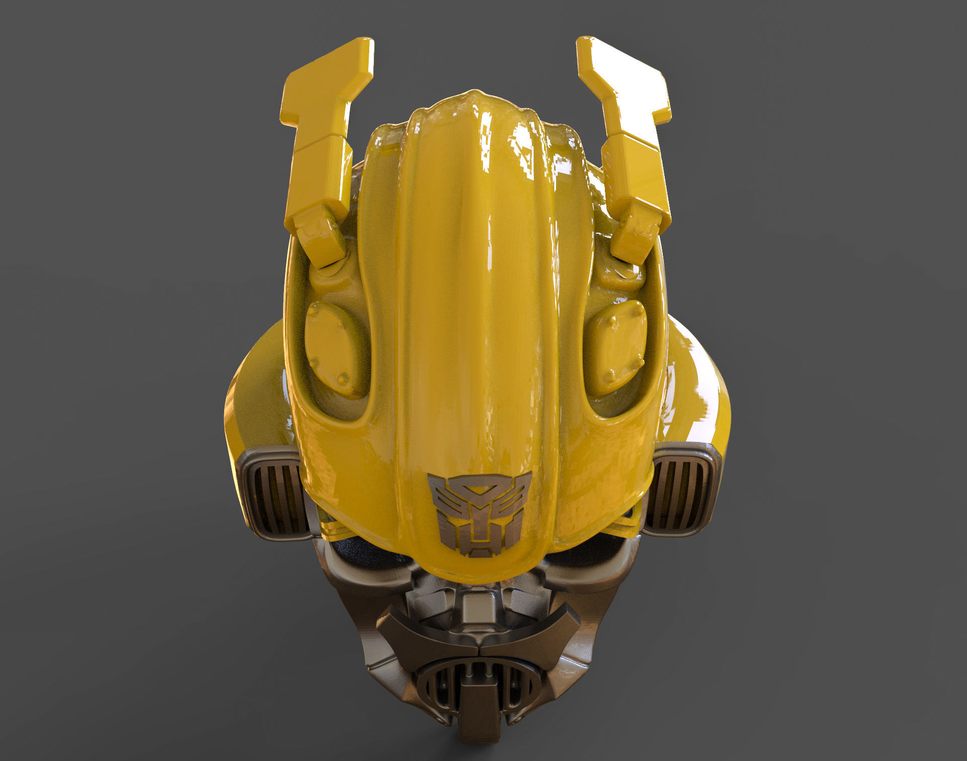 Bumblebee Head Model 3D print model_2