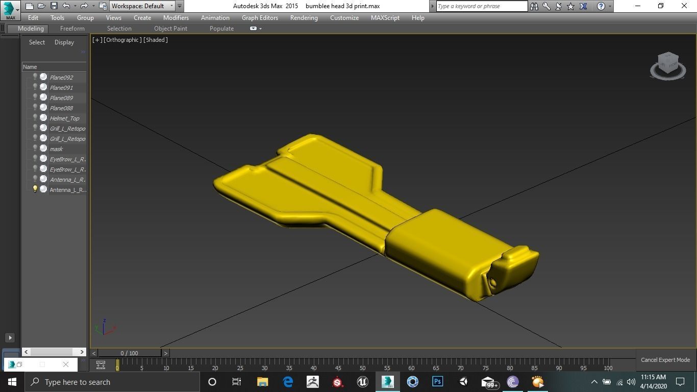 Bumblebee Head Model 3D print model_8