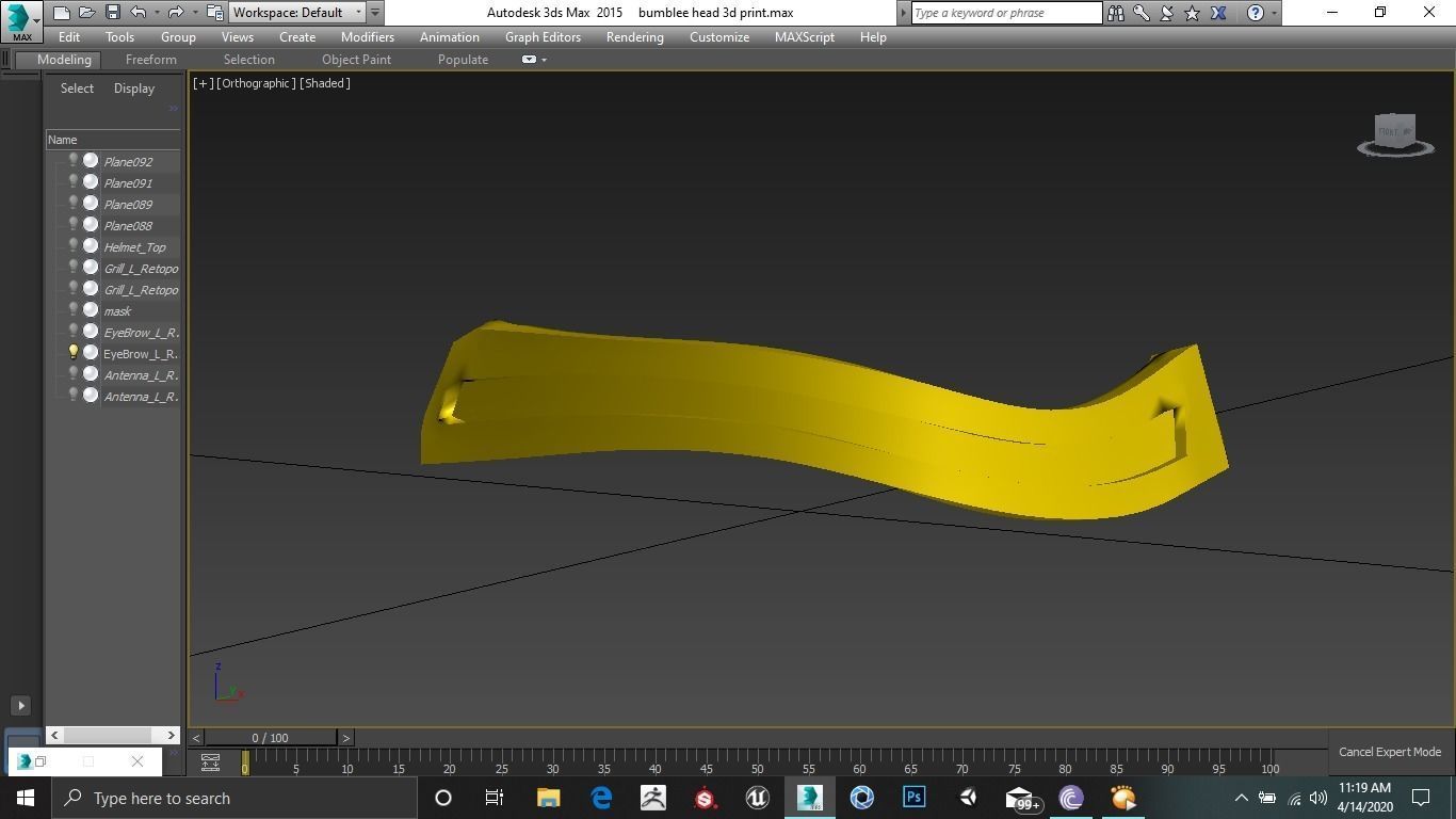 Bumblebee Head Model 3D print model_14