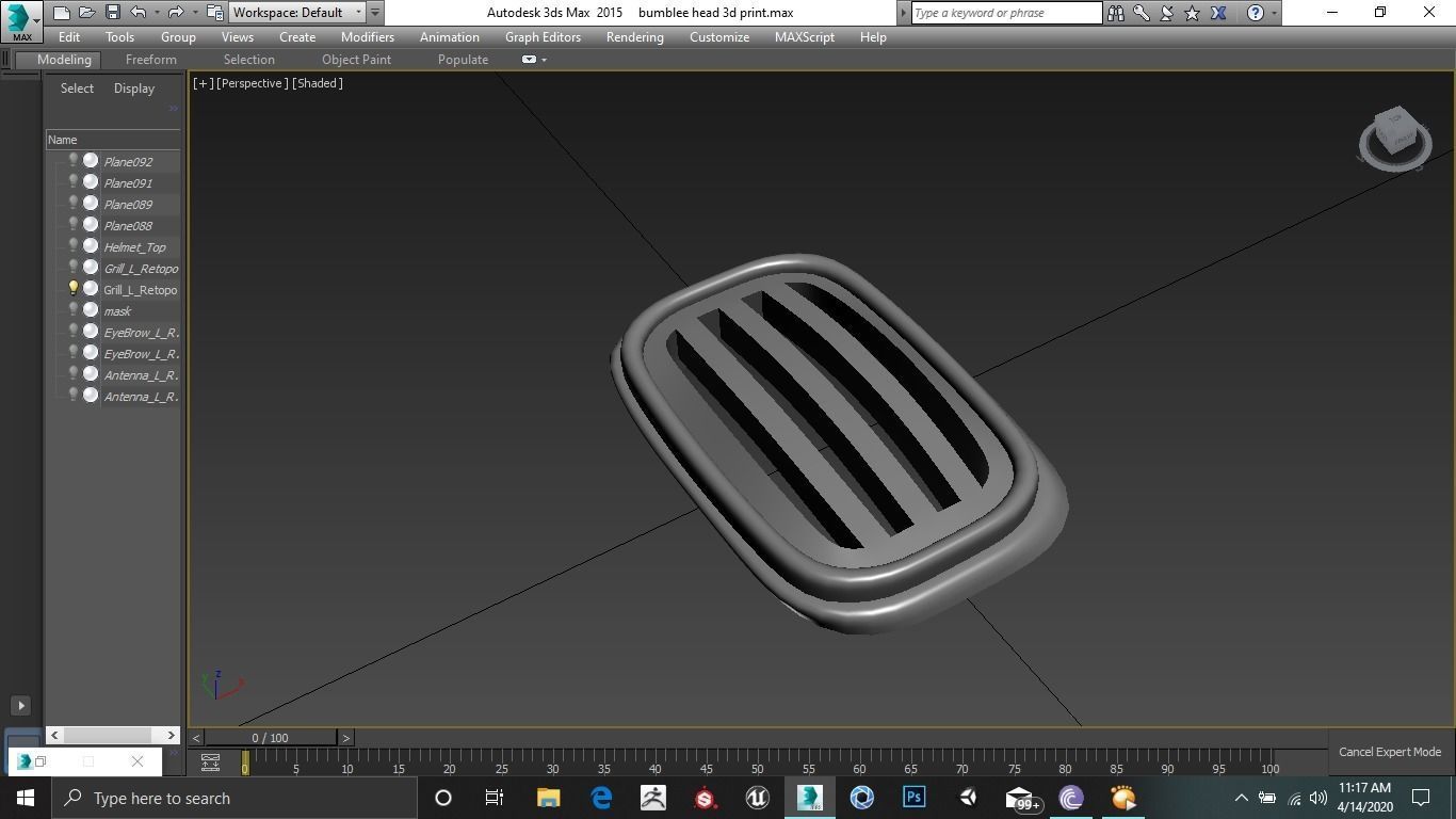 Bumblebee Head Model 3D print model_12