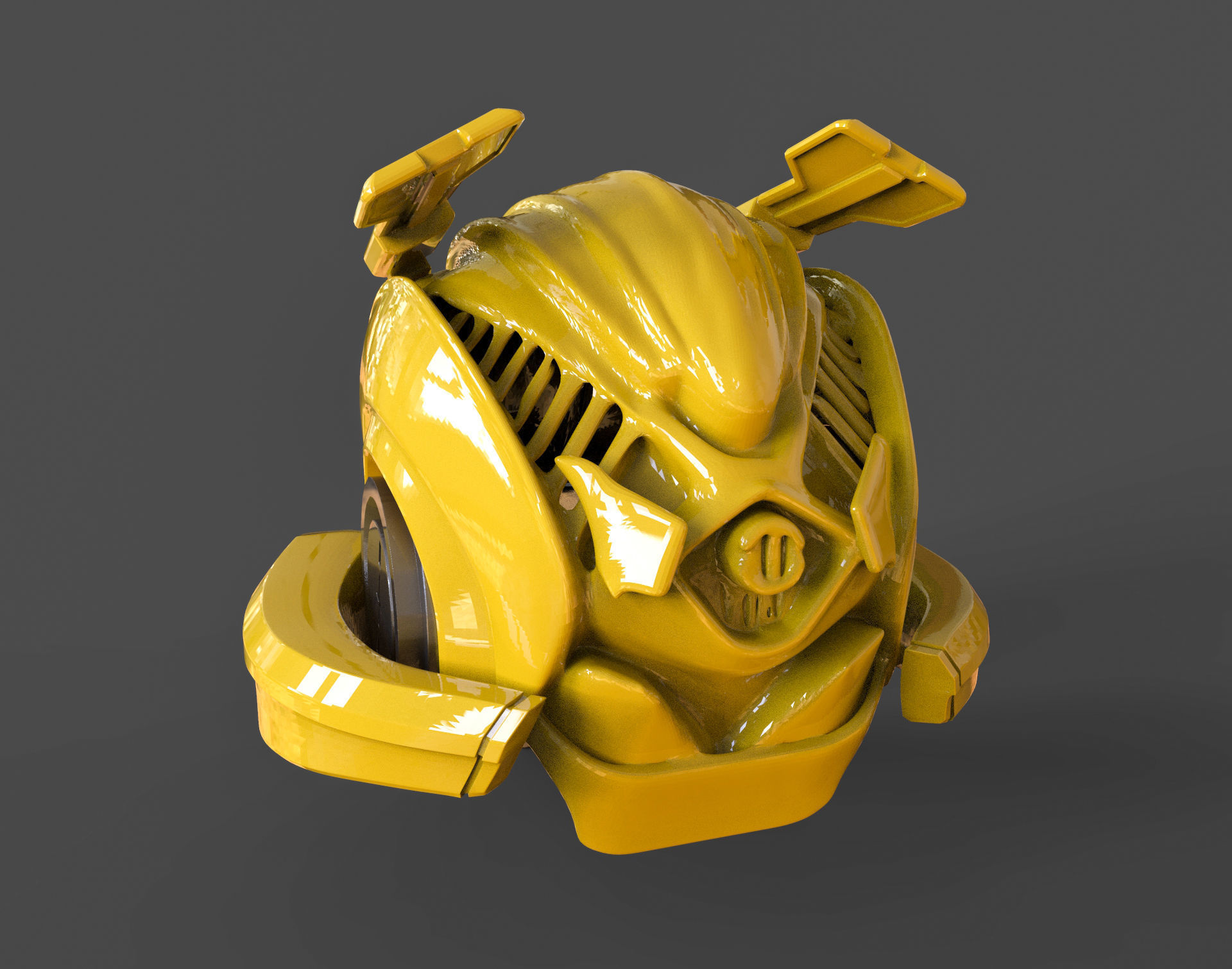 Bumblebee Head Model 3D print model_4