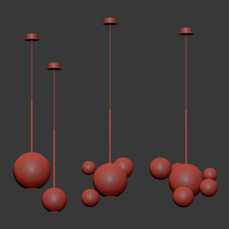 Giopato Coombes Bolle 4 and 6 Bubbles Set 3D model_4