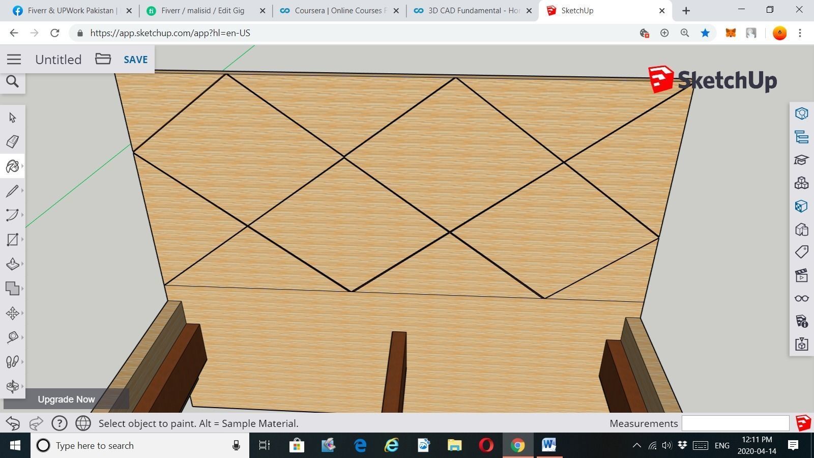 Single Bed Design 3D print model_4