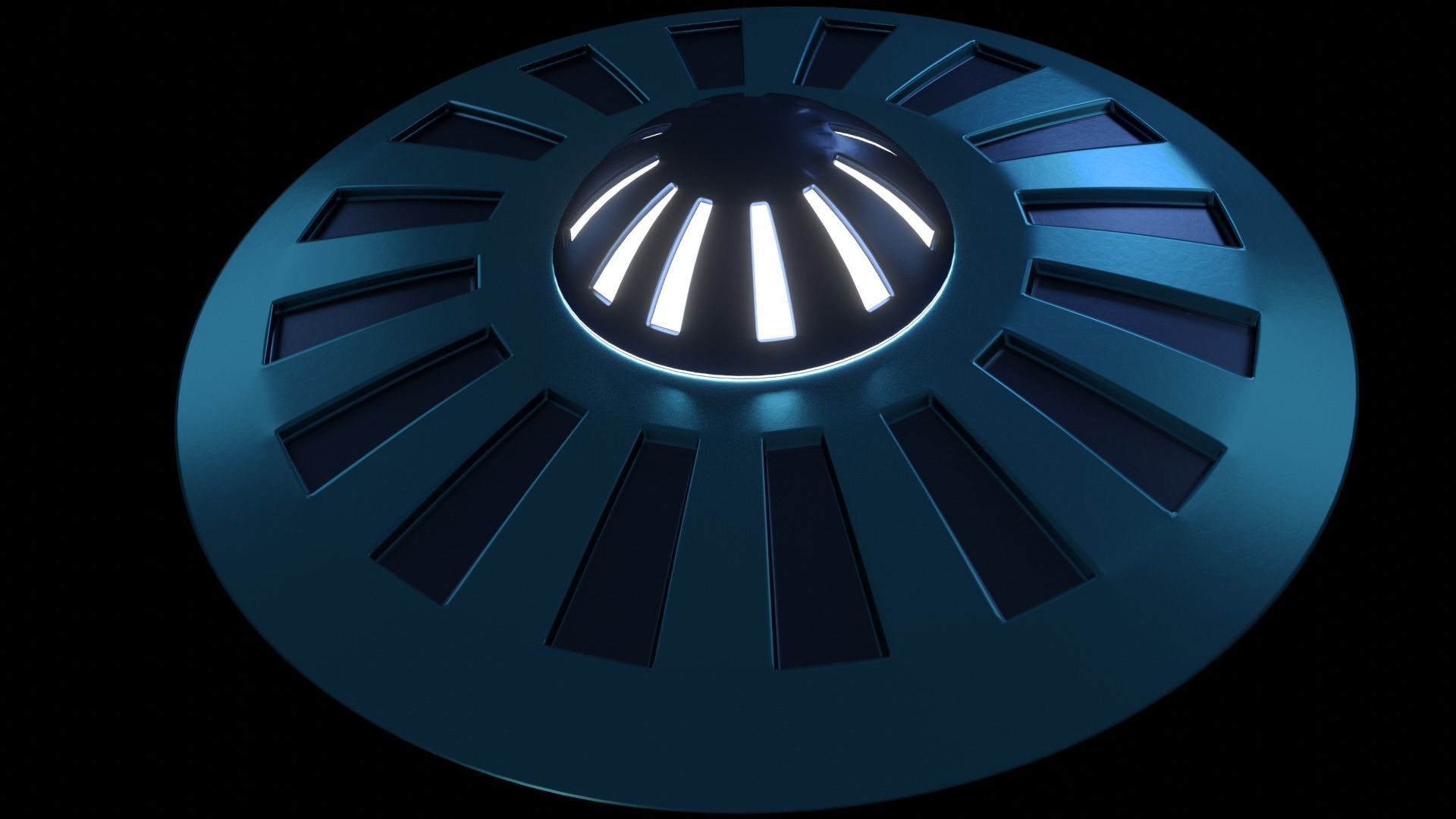 UFO in the blender 3D model_2