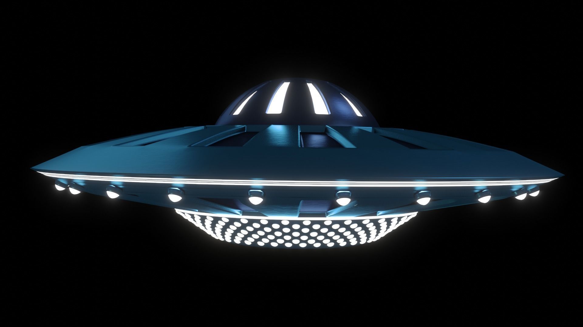 UFO in the blender 3D model_1