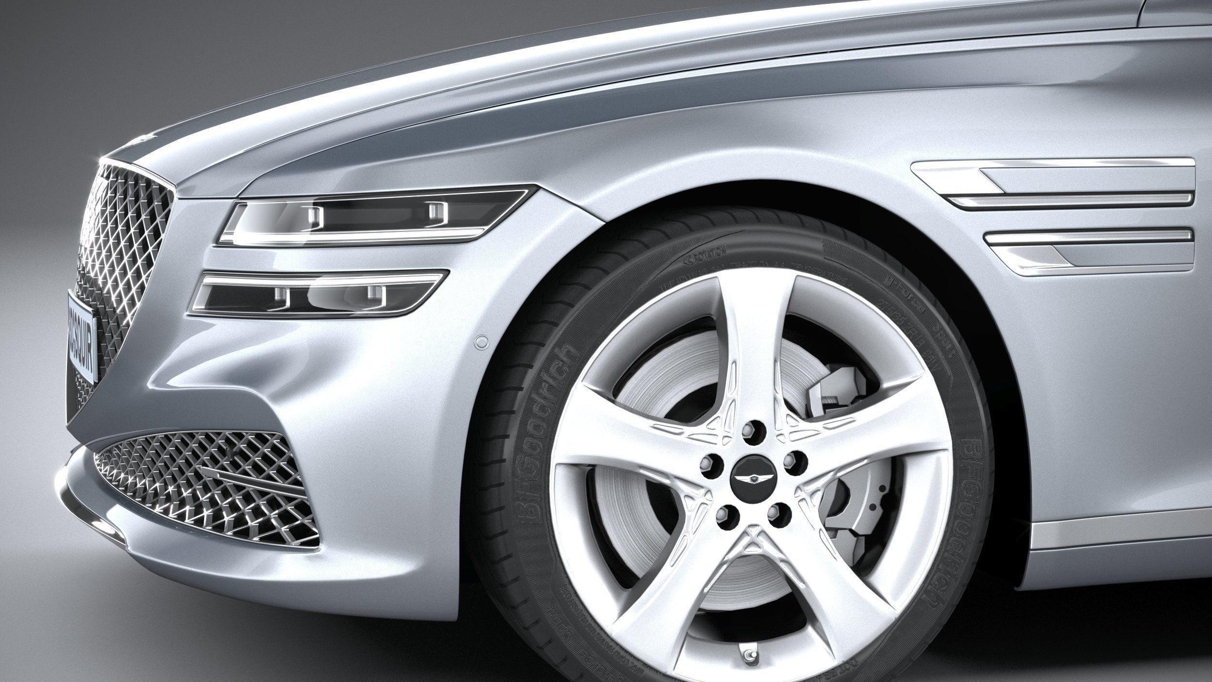 Genesis G80 2021 3D model_3