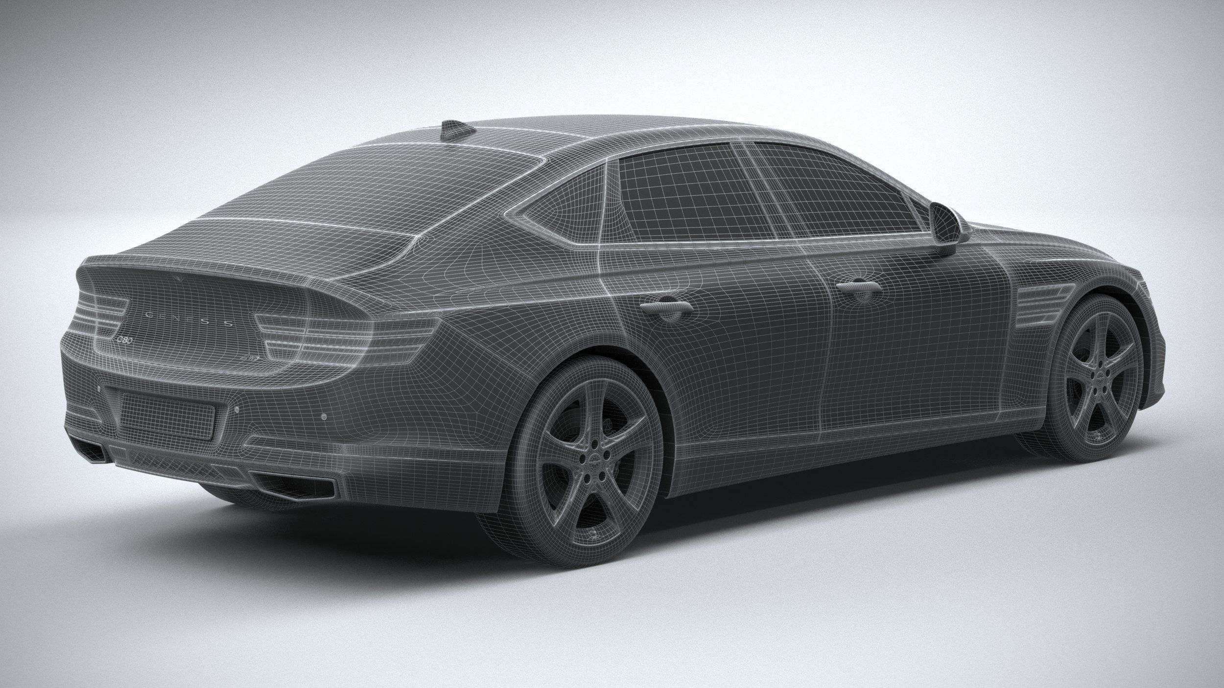 Genesis G80 2021 3D model_27