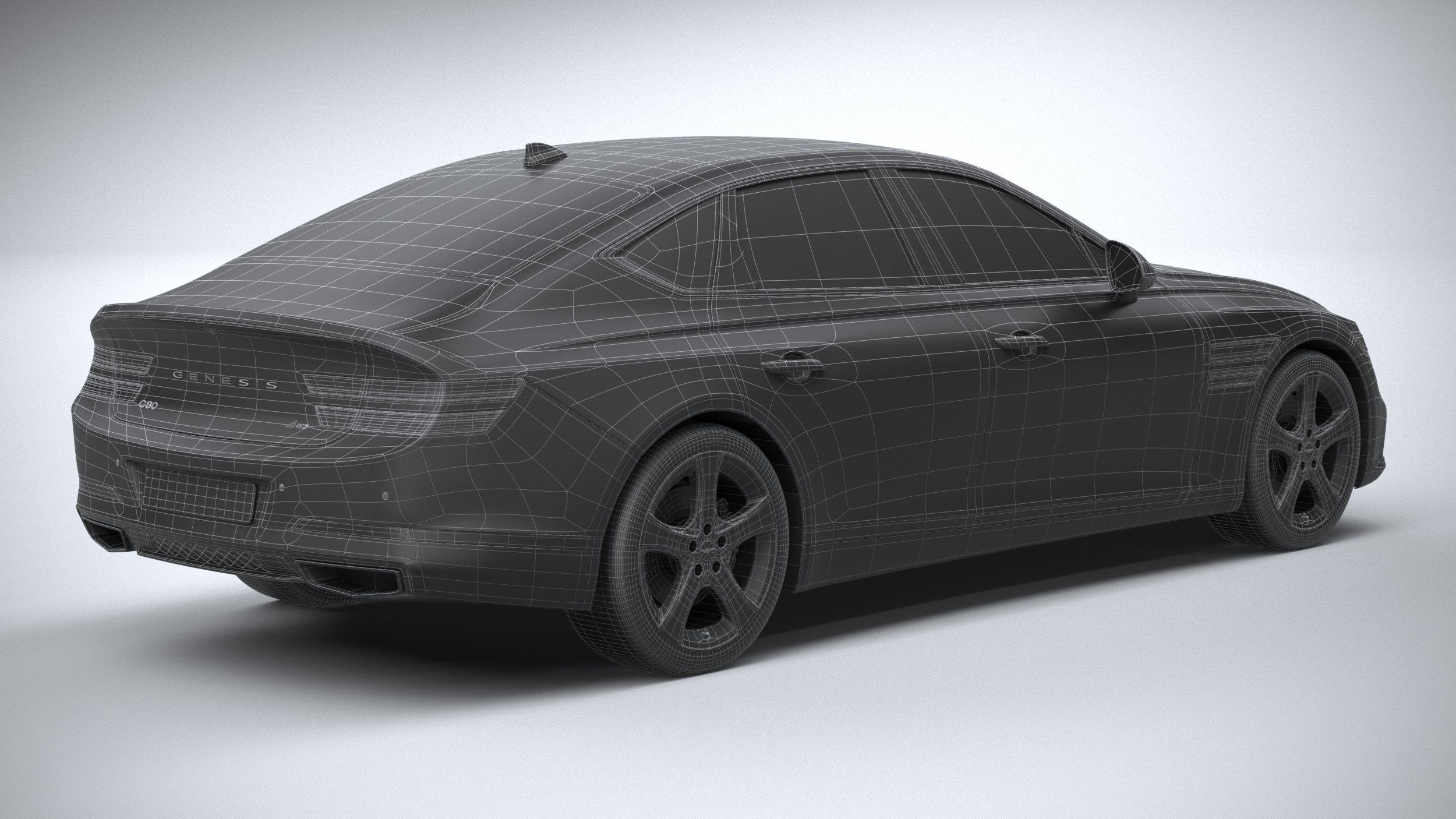 Genesis G80 2021 3D model_29