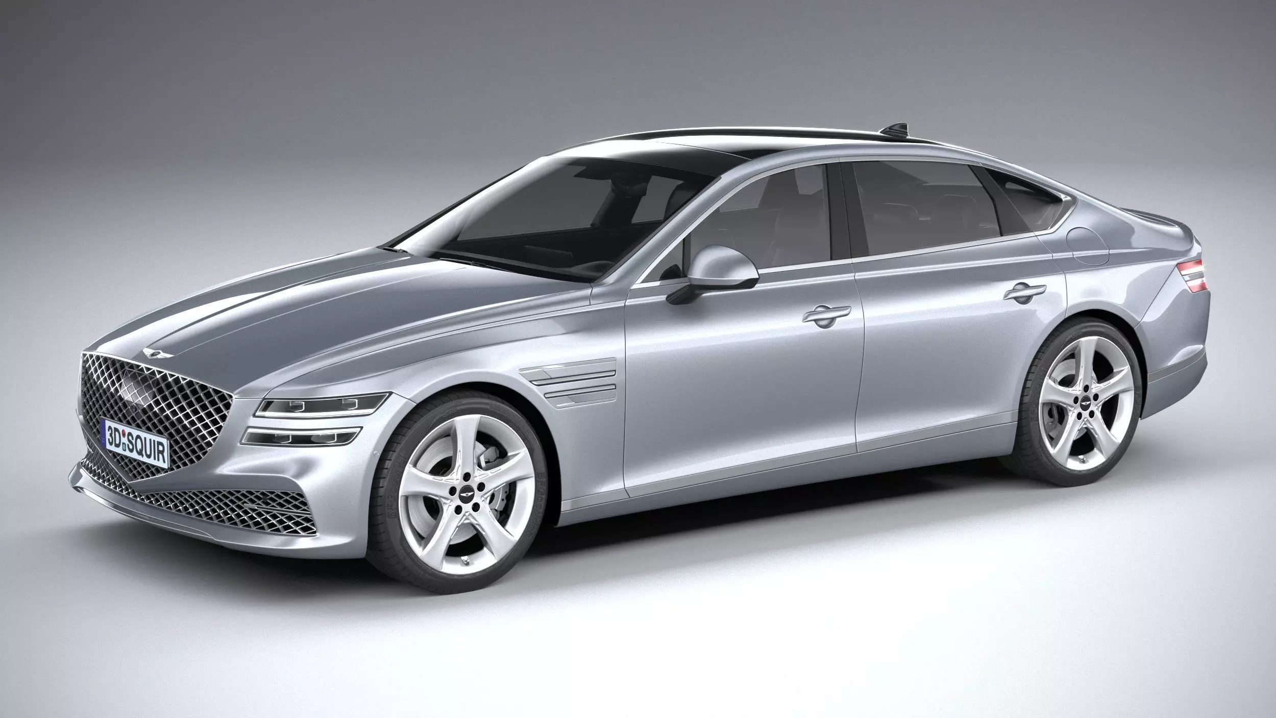 Genesis G80 2021 3D model_0