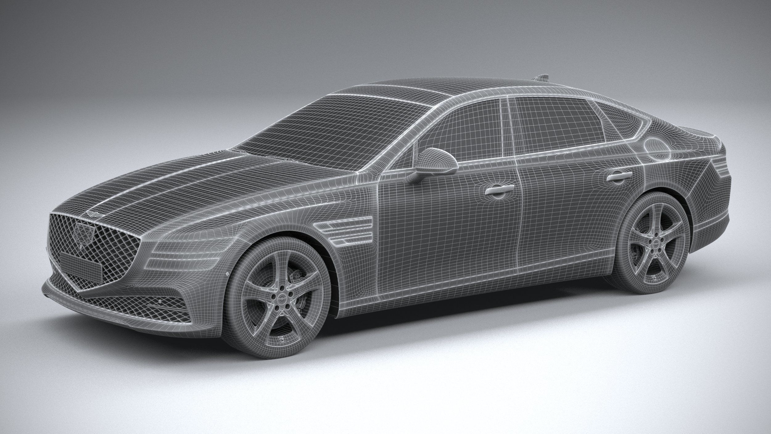 Genesis G80 2021 3D model_26