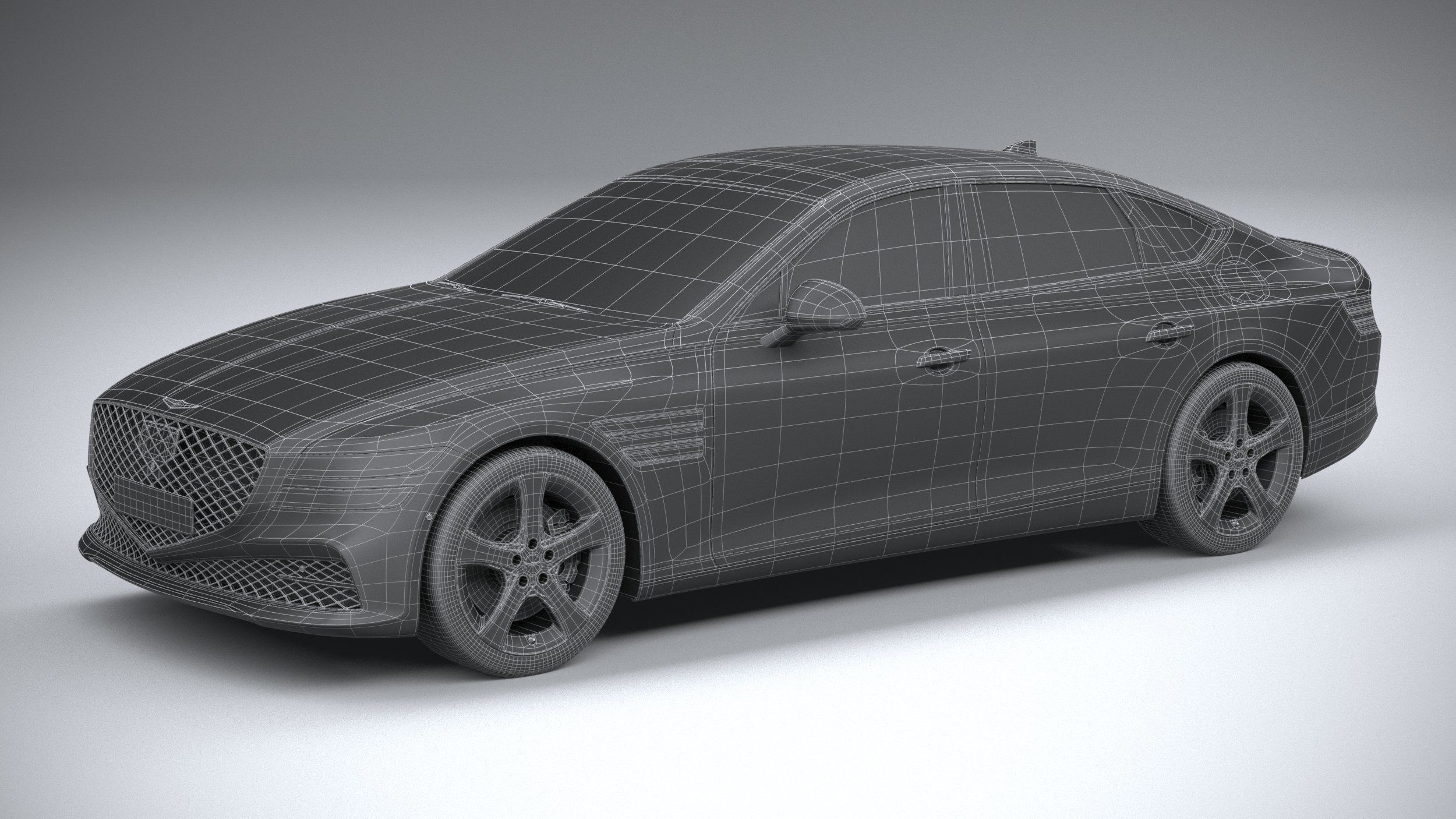 Genesis G80 2021 3D model_28