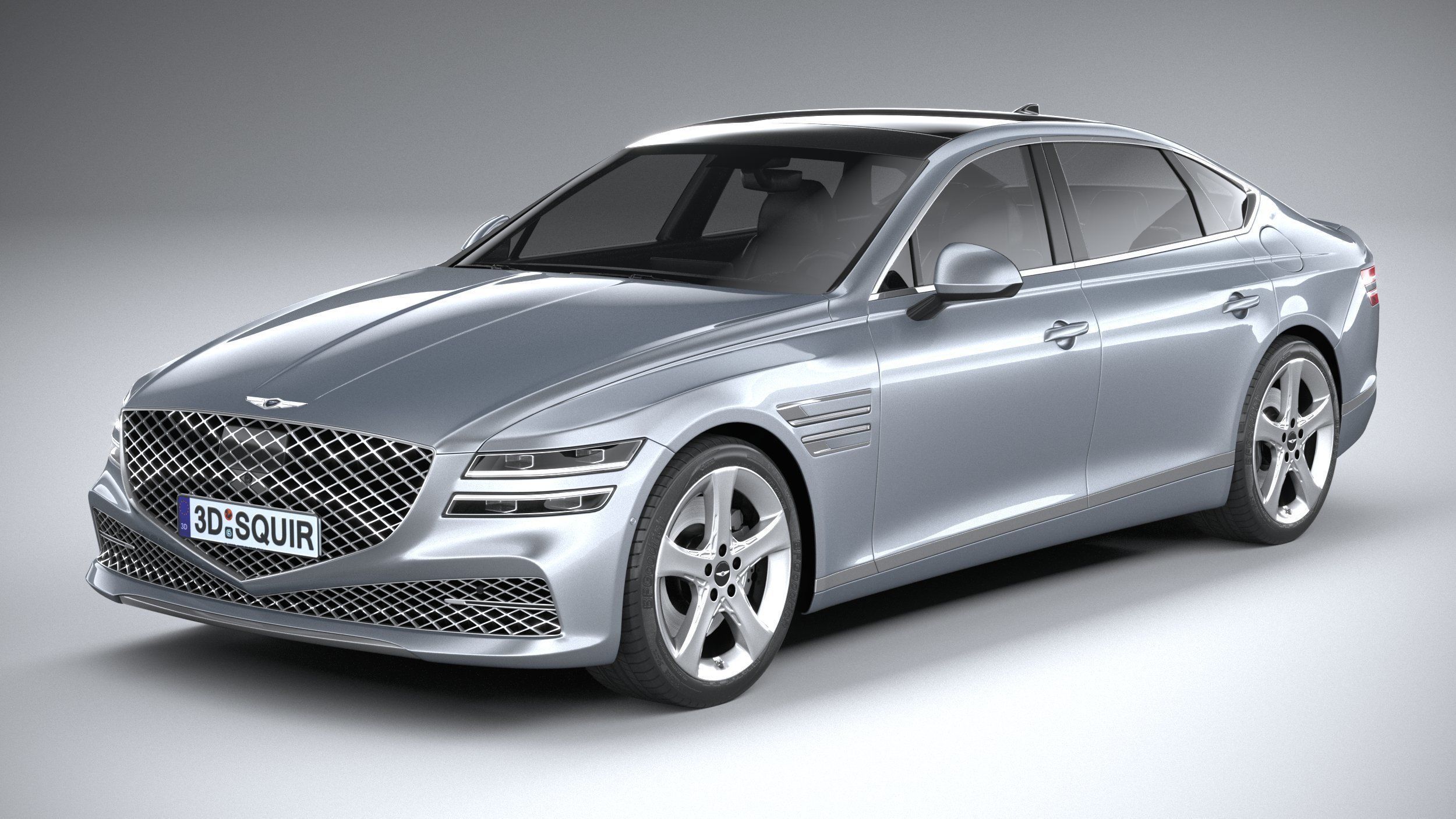 Genesis G80 2021 3D model_1