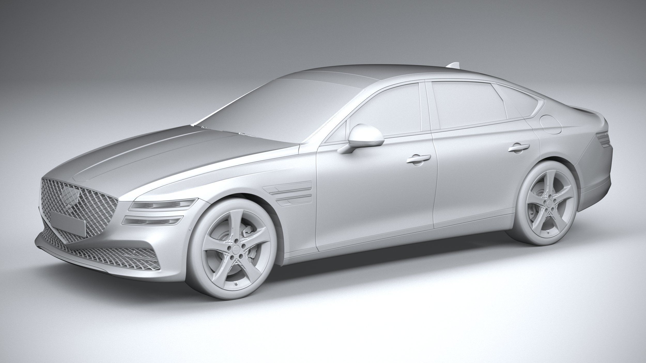 Genesis G80 2021 3D model_19