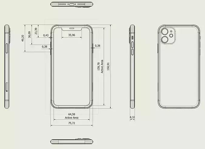 iPhone 11 - Exact Model 3D model