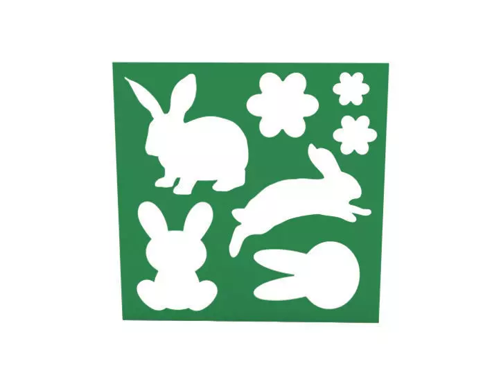 Stencil easter bunny Free 3D print model