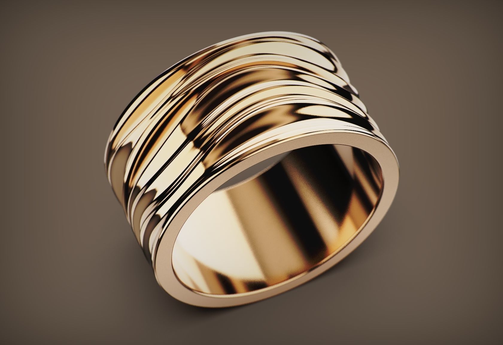 Ring Waves 3d Model 3D print model_4