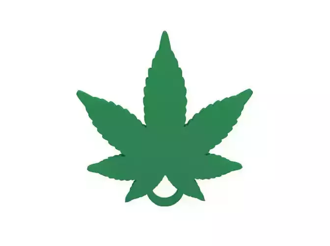 Keychain marijuana leaf magnet