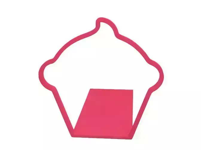 Bookend cupcake cookie cutter