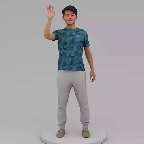 A Strong Man Saying Hi 3D model A Strong Man Saying Hi 3D model