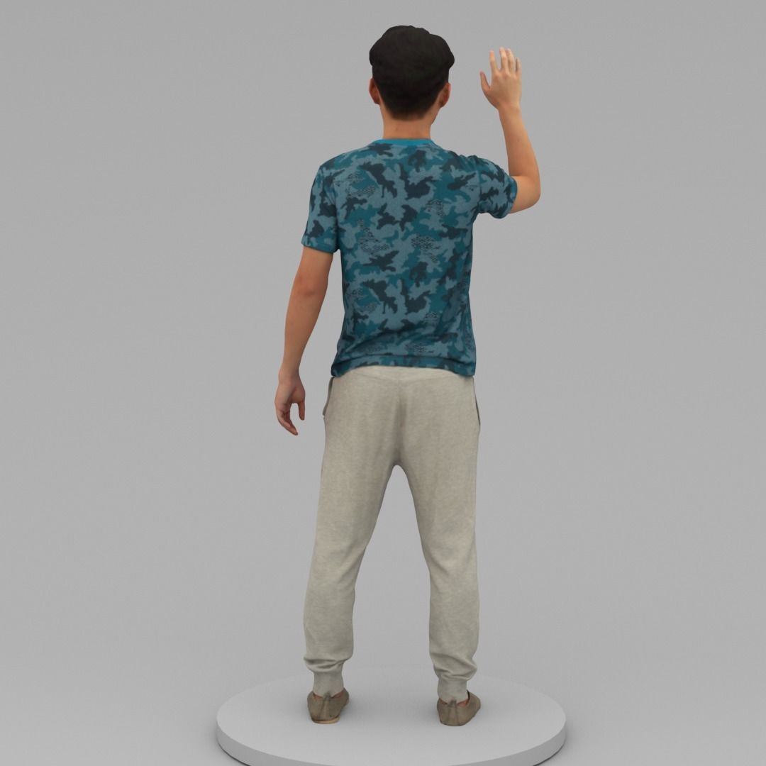 A Strong Man Saying Hi 3D model_3