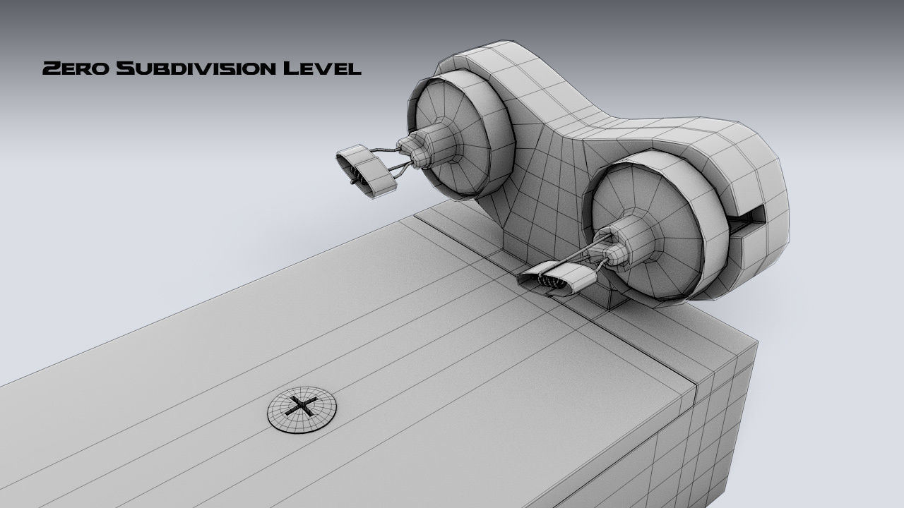 Double Fluorescent Tube Fixture Low-poly 3D model_18