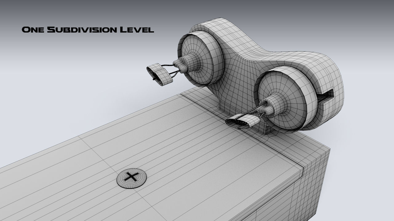 Double Fluorescent Tube Fixture Low-poly 3D model_19