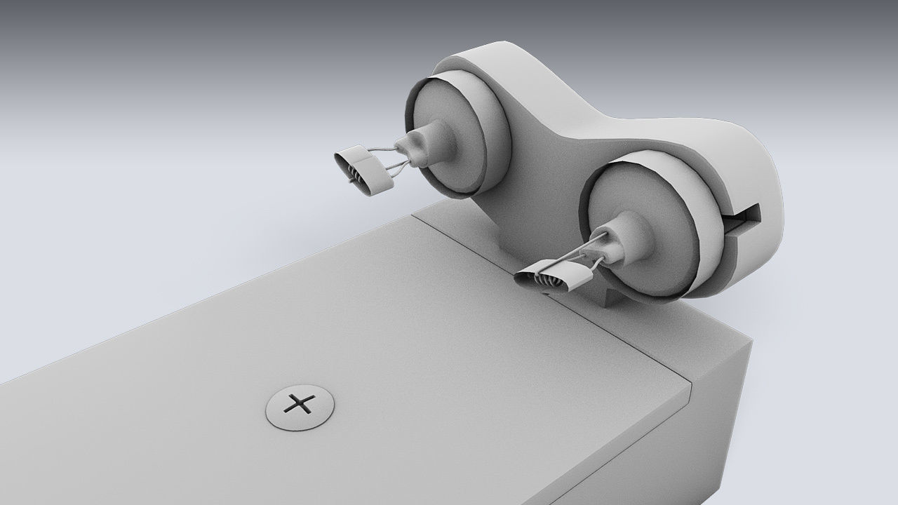 Double Fluorescent Tube Fixture Low-poly 3D model_17