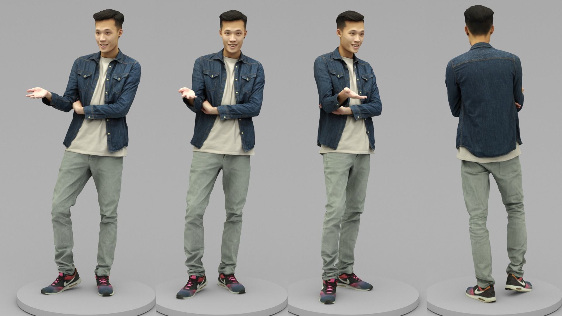 A Handsome Man Talking To Somebody 3D model_4