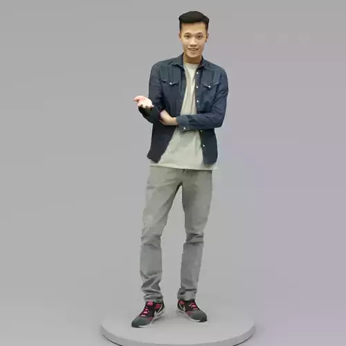 A Handsome Man Talking To Somebody 3D model