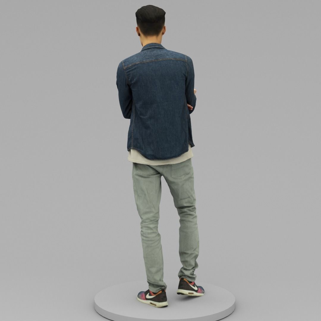 A Handsome Man Talking To Somebody 3D model_3