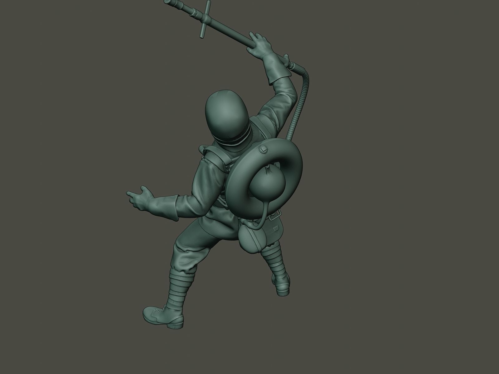 German soldier ww1 killed G5 3D print model_23