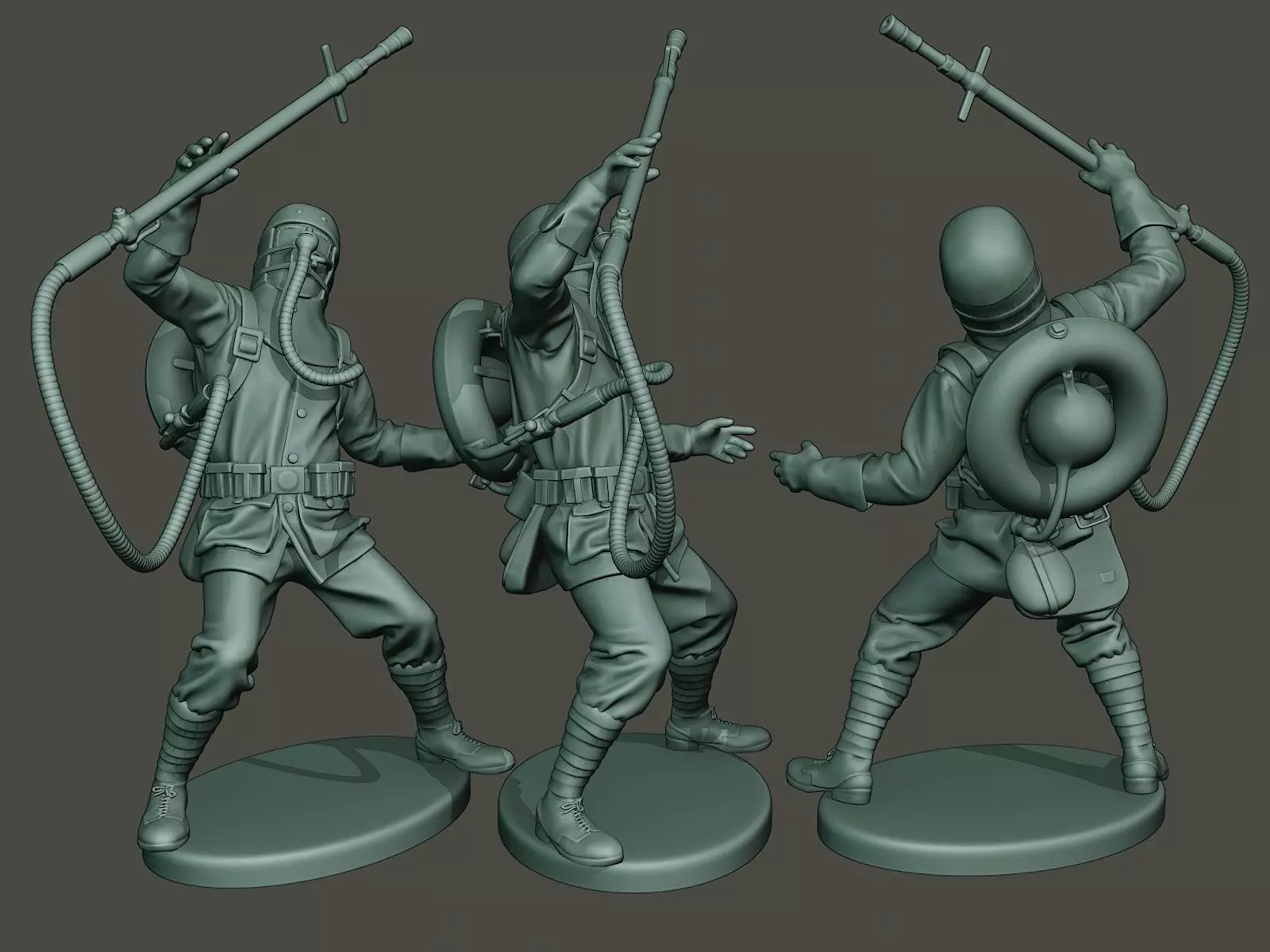 German soldier ww1 killed G5 3D print model_0