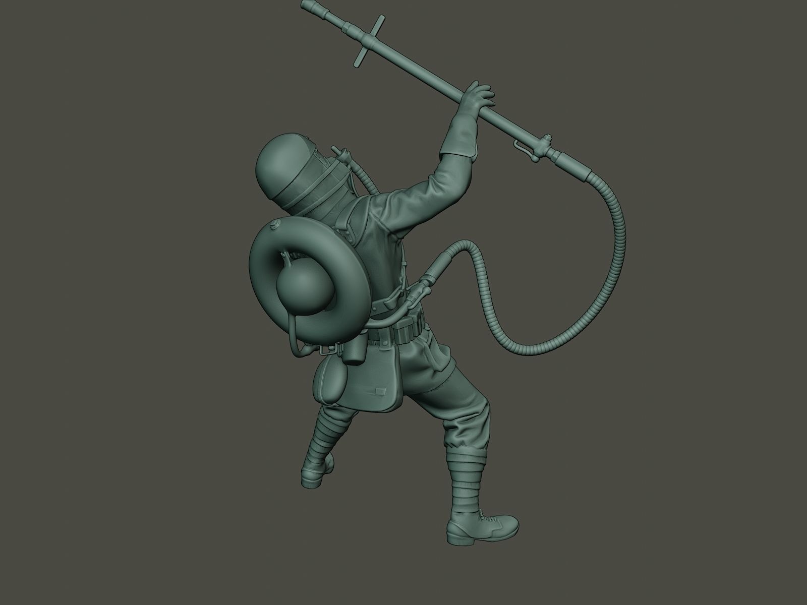 German soldier ww1 killed G5 3D print model_29