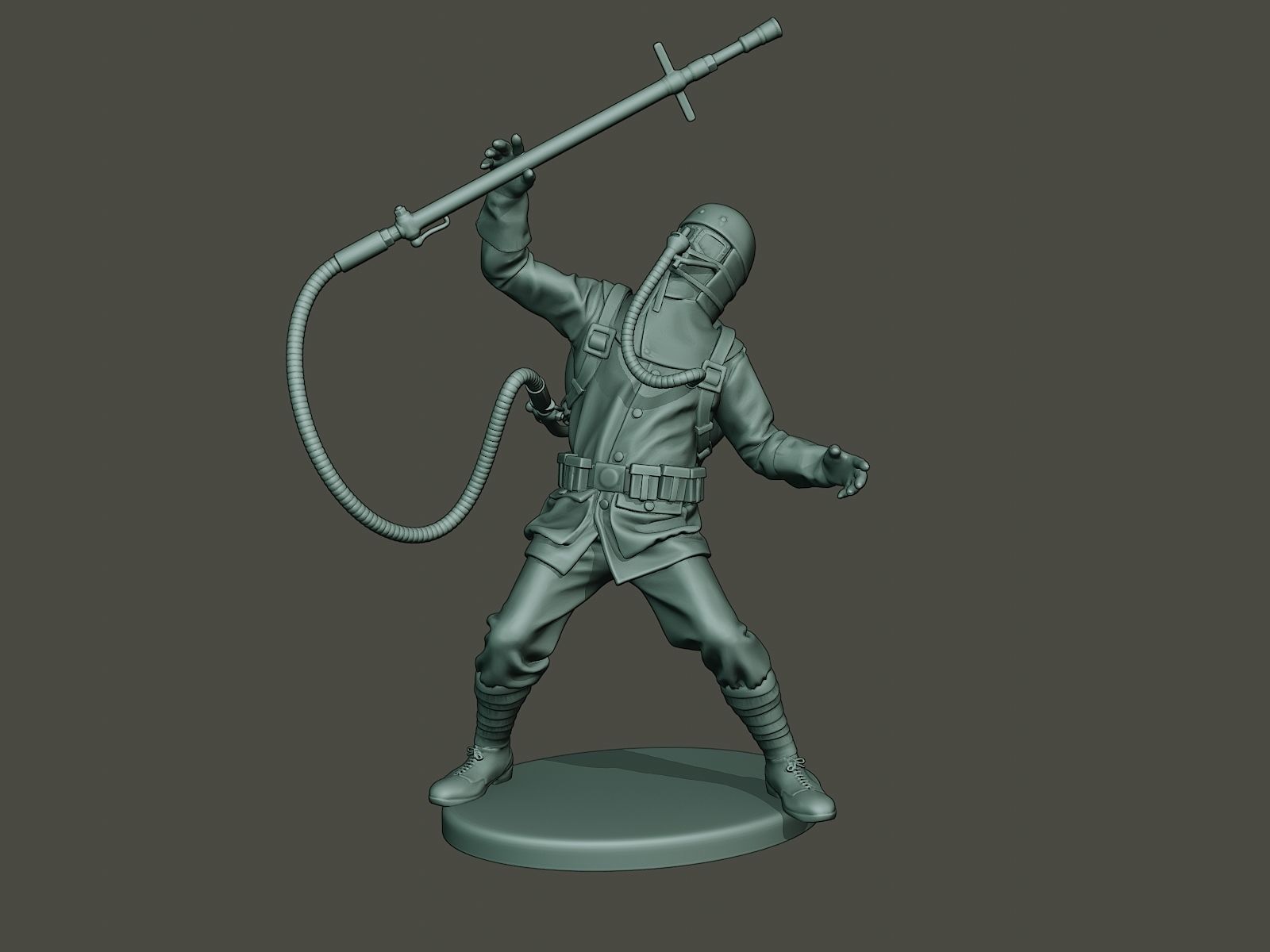 German soldier ww1 killed G5 3D print model_2