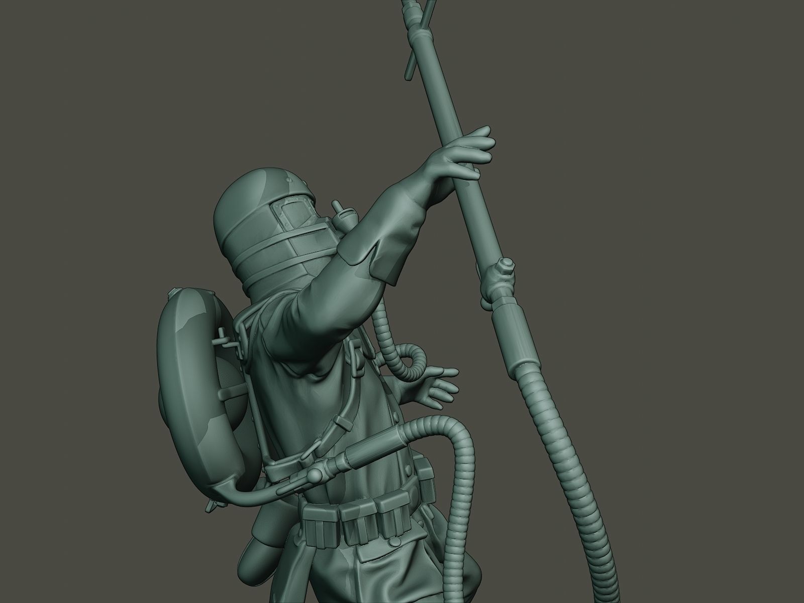 German soldier ww1 killed G5 3D print model_18