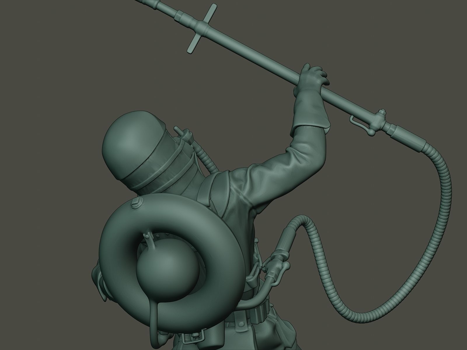 German soldier ww1 killed G5 3D print model_19