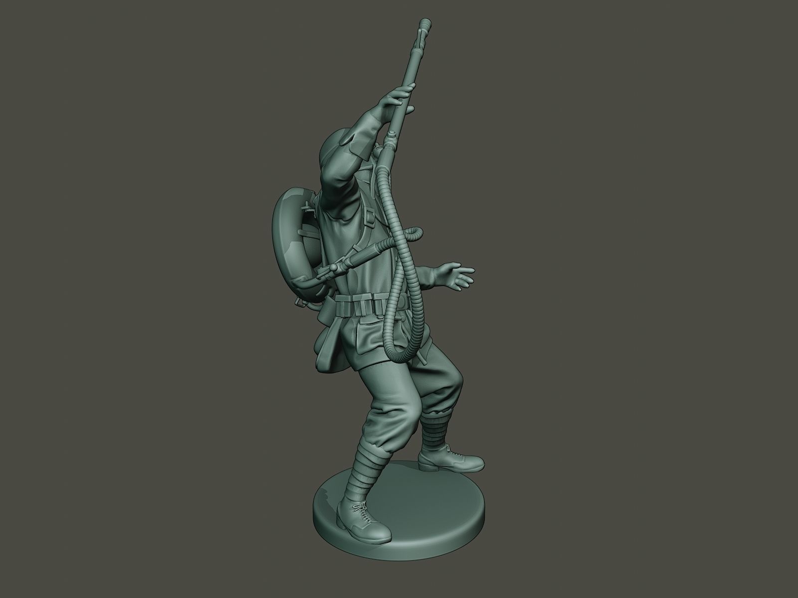 German soldier ww1 killed G5 3D print model_10