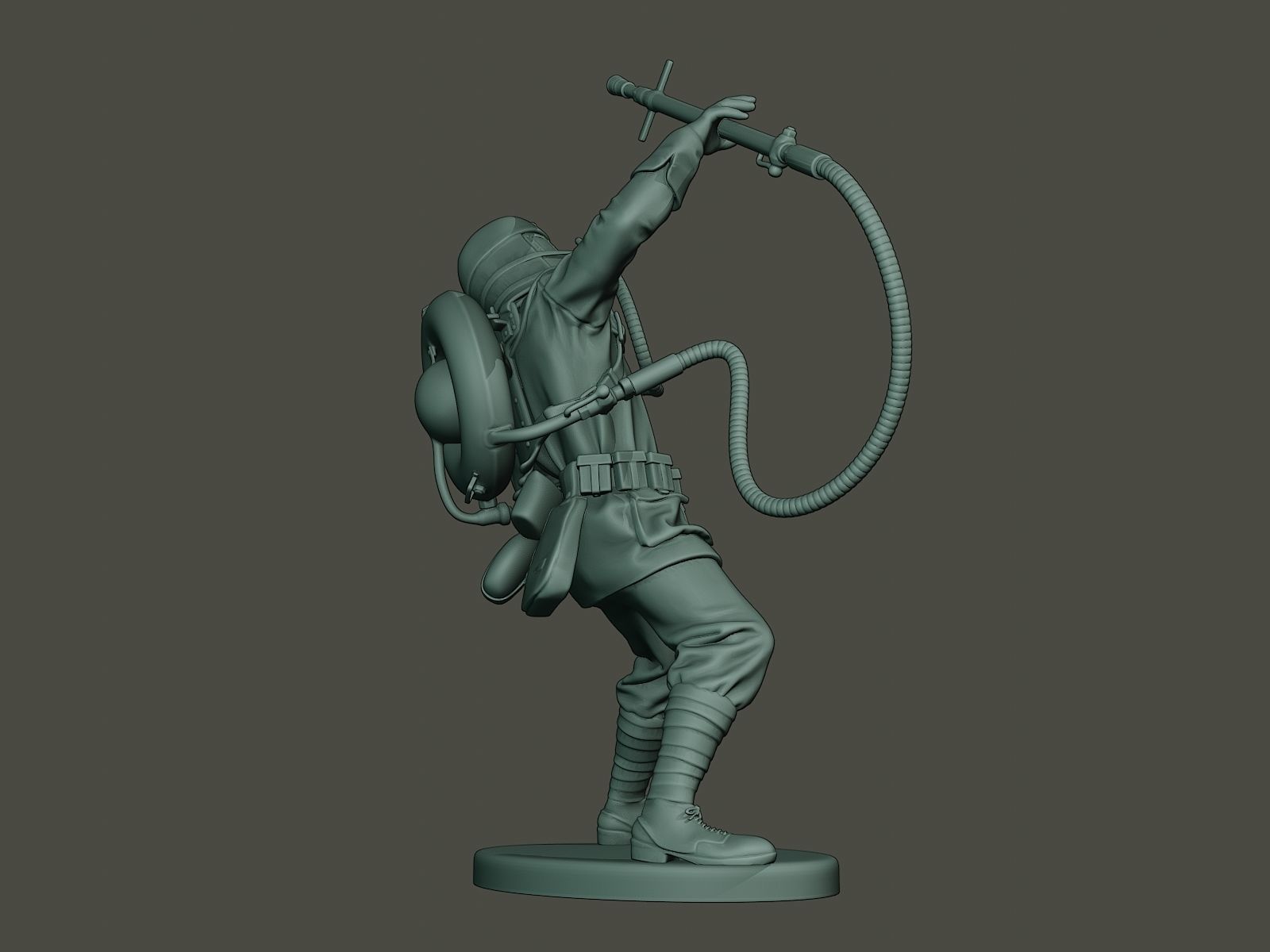 German soldier ww1 killed G5 3D print model_12