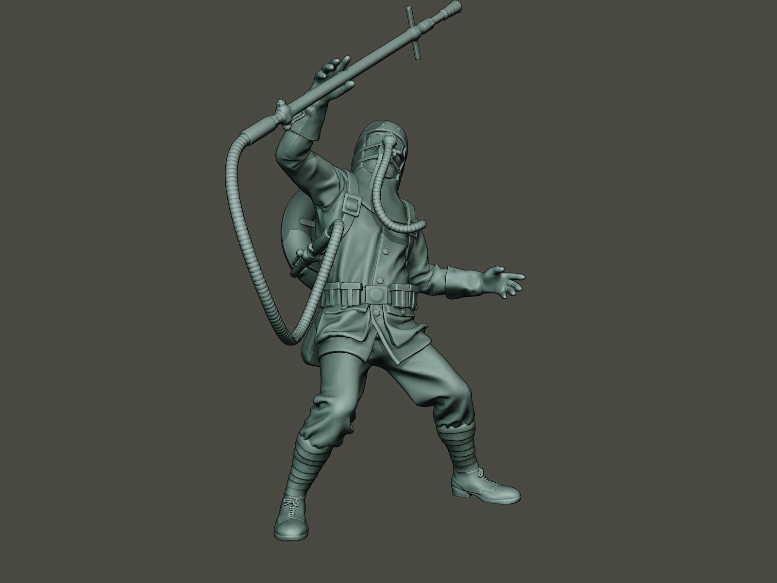 German soldier ww1 killed G5 3D print model_26