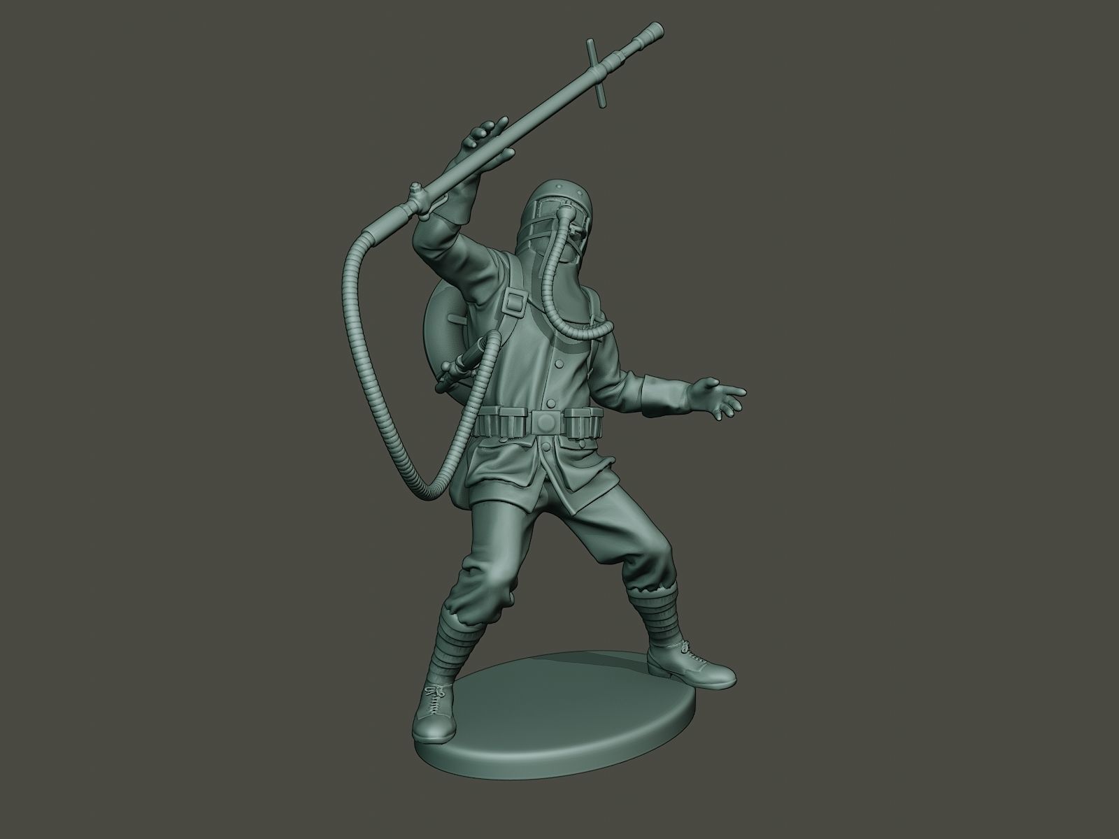 German soldier ww1 killed G5 3D print model_1