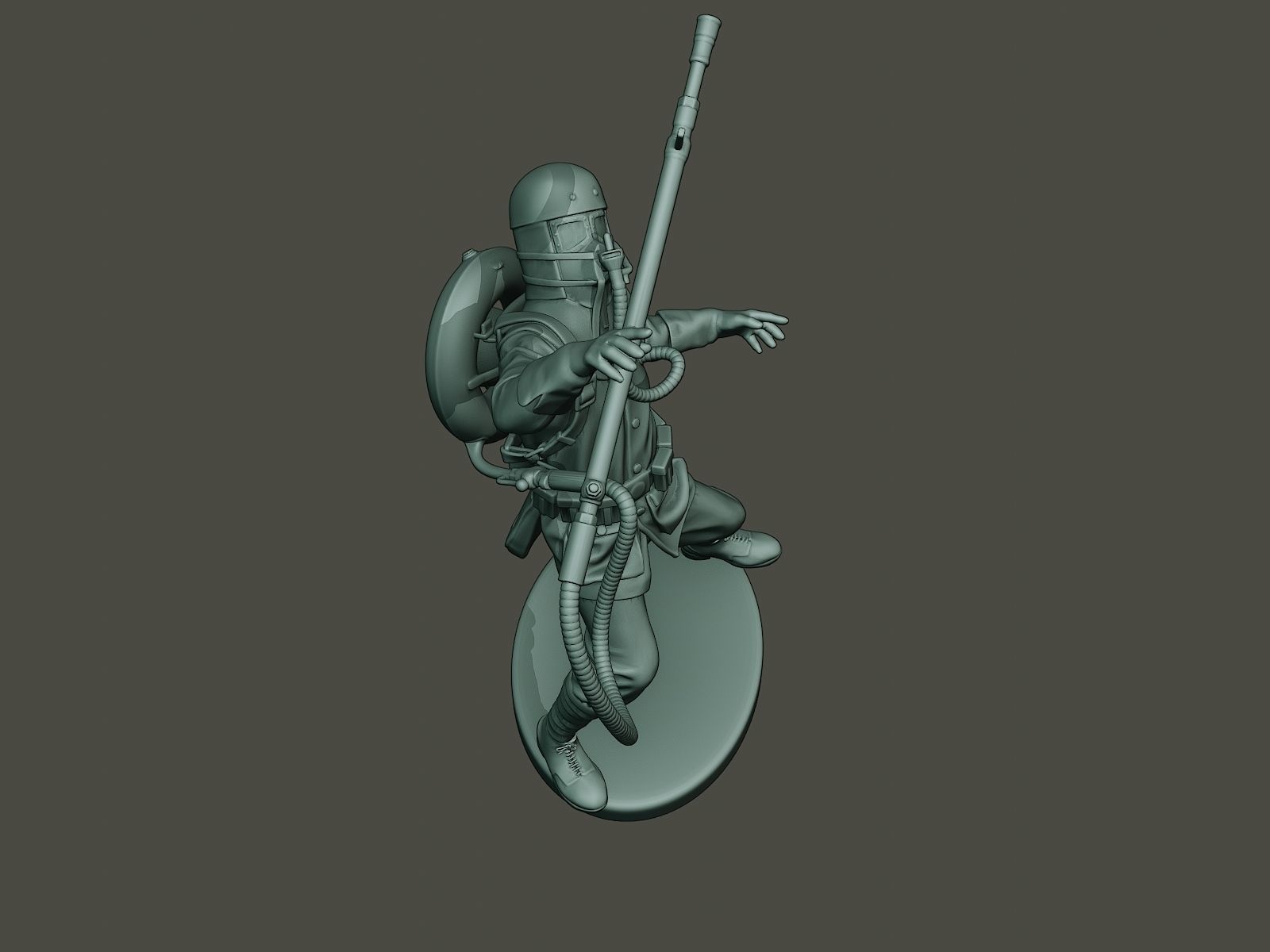 German soldier ww1 killed G5 3D print model_13