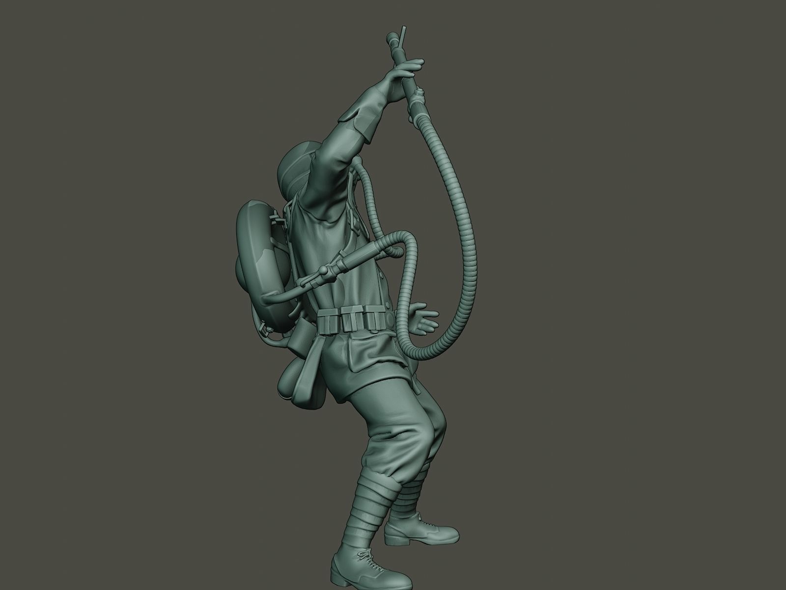 German soldier ww1 killed G5 3D print model_27